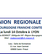 Réunion Régionale IHF - Bourgogne France Comté - Lundi 14 Octobre 24 à Lyon